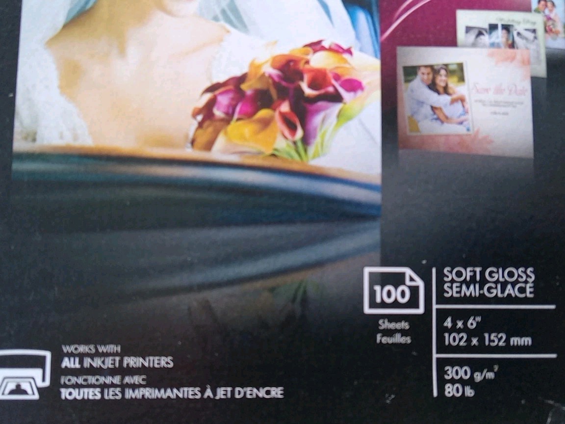 HP PREMIUM PLUS PHOTO PAPER 4X6″ Semi-GLOSS pack of 100 sheets NEW