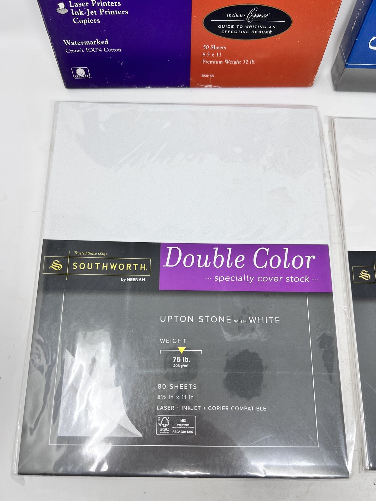 Lot Of 4 Packs Of Specialty Printer Paper Resume Fine Double Color Cover Stock