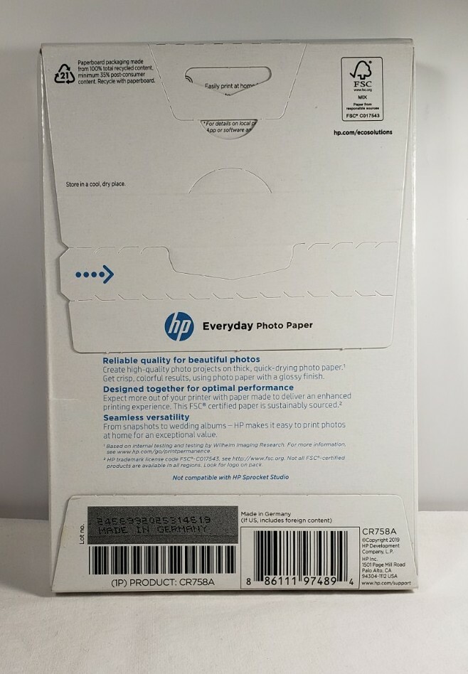 EVERYDAY GLOSSY PHOTO PAPER 50 SHEETS – 4X6