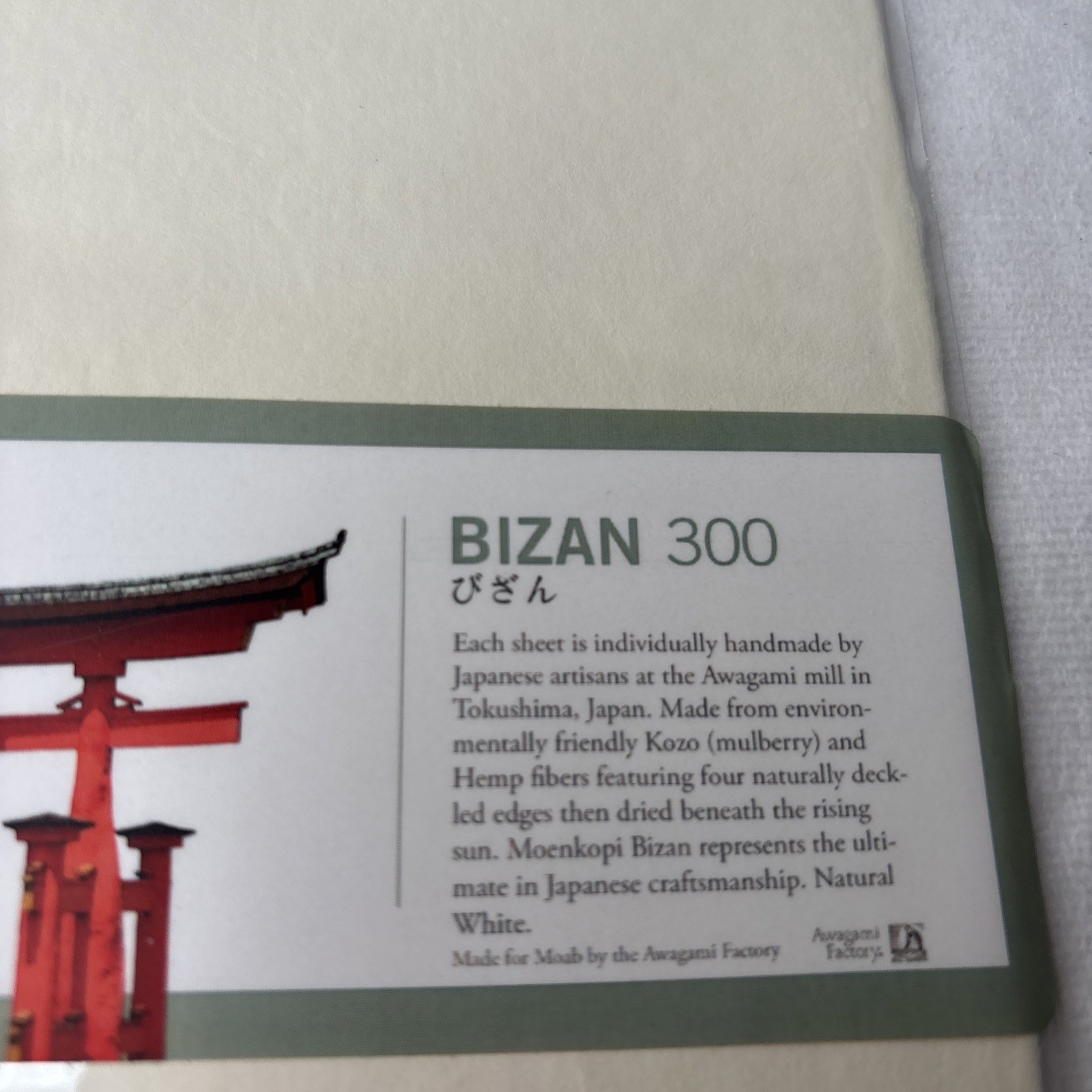 moenkopi Bizan 300 Traditional Japanese Washi for Digital Art by MOAB — 1 Sheet