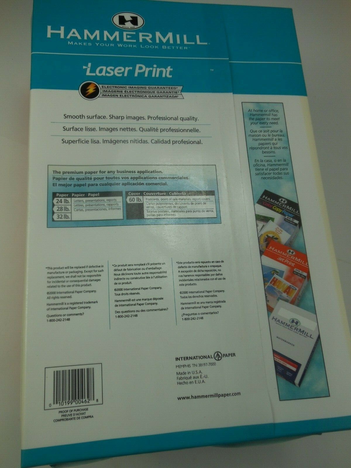 Hammermill 24lb Laser Print Paper 11 x 17″ 500 sheet Package 94