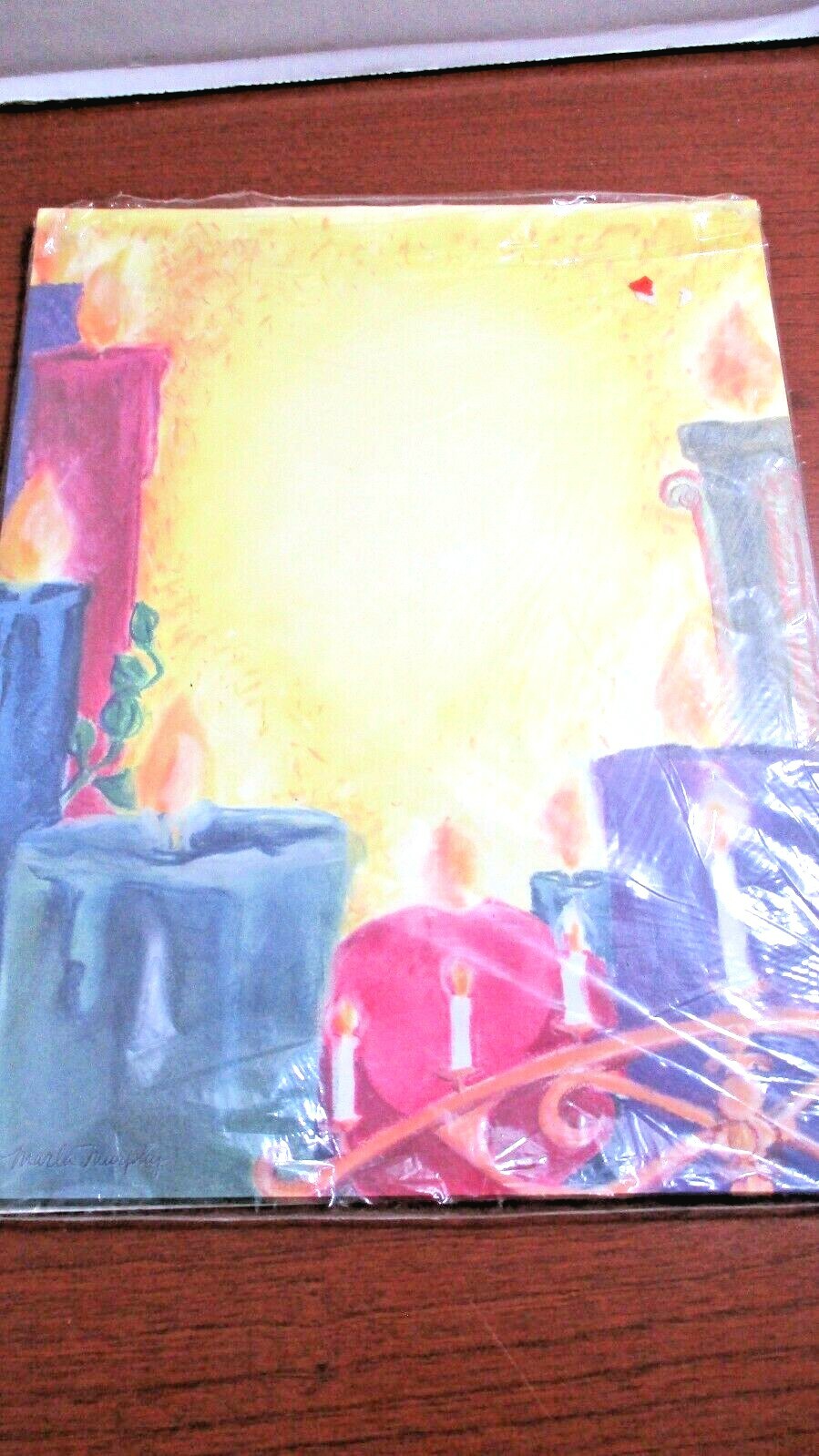 38 Sheets of HOLIDAY CHRISTMAS “Pillar Candles” STATIONARY PAPER