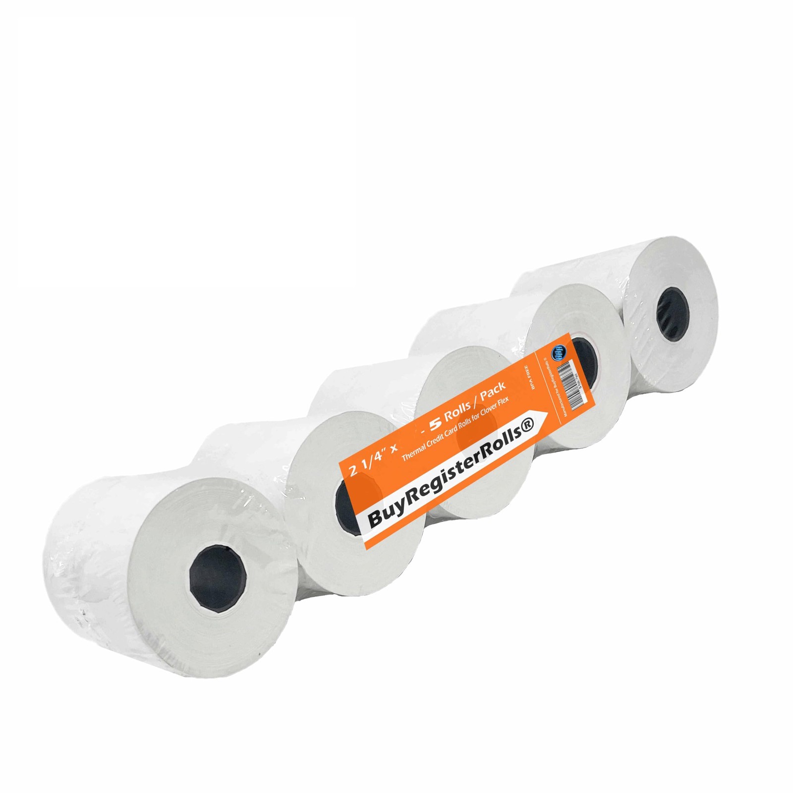 (5 Rolls) 2 1/4 x 85 Thermal Paper Receipt Rolls 2.25 x 85 ft, 5 ROLLS, white