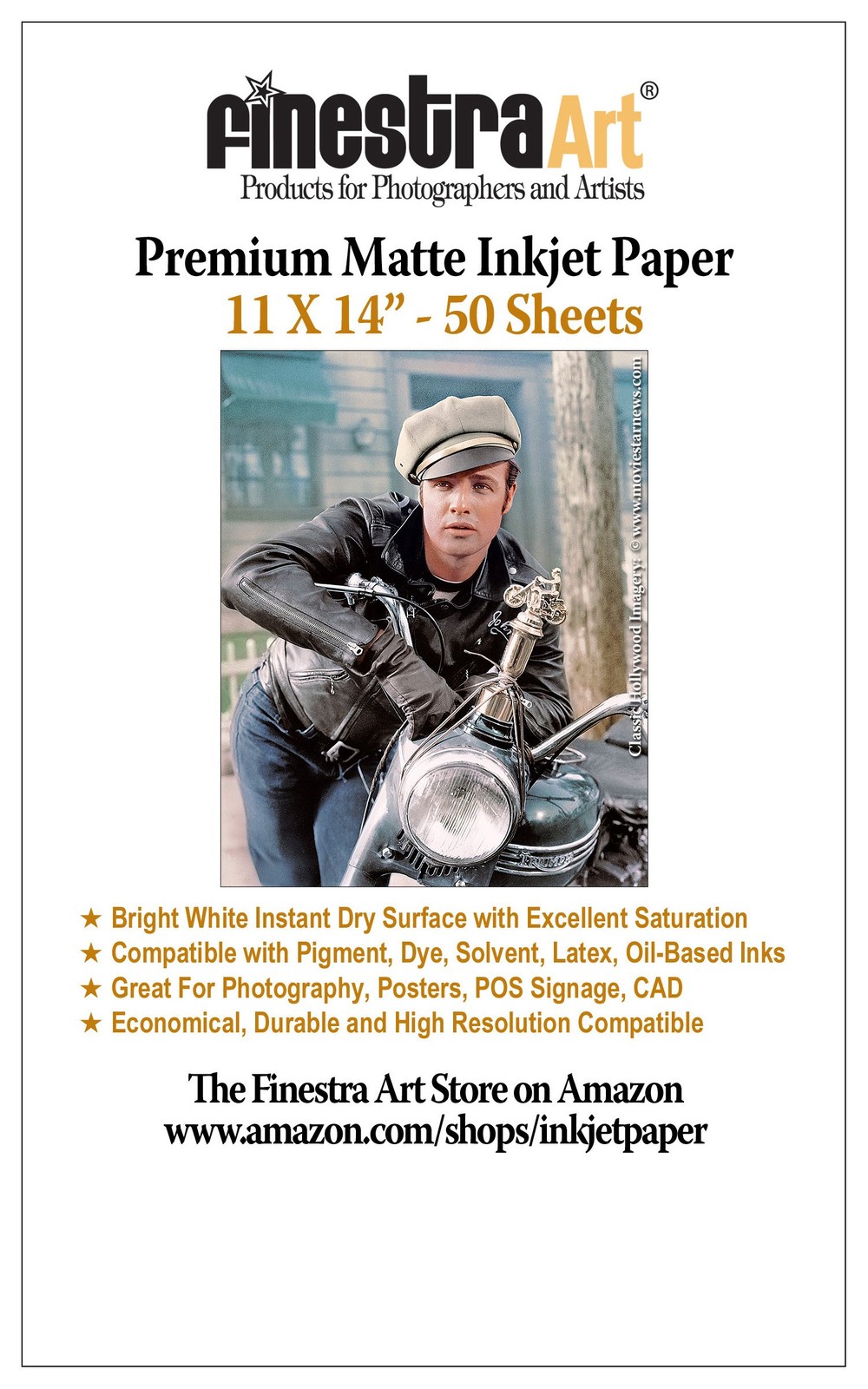11″ X 14″ Premium Arctic Matte Inkjet Photo Paper 50 Sheets
