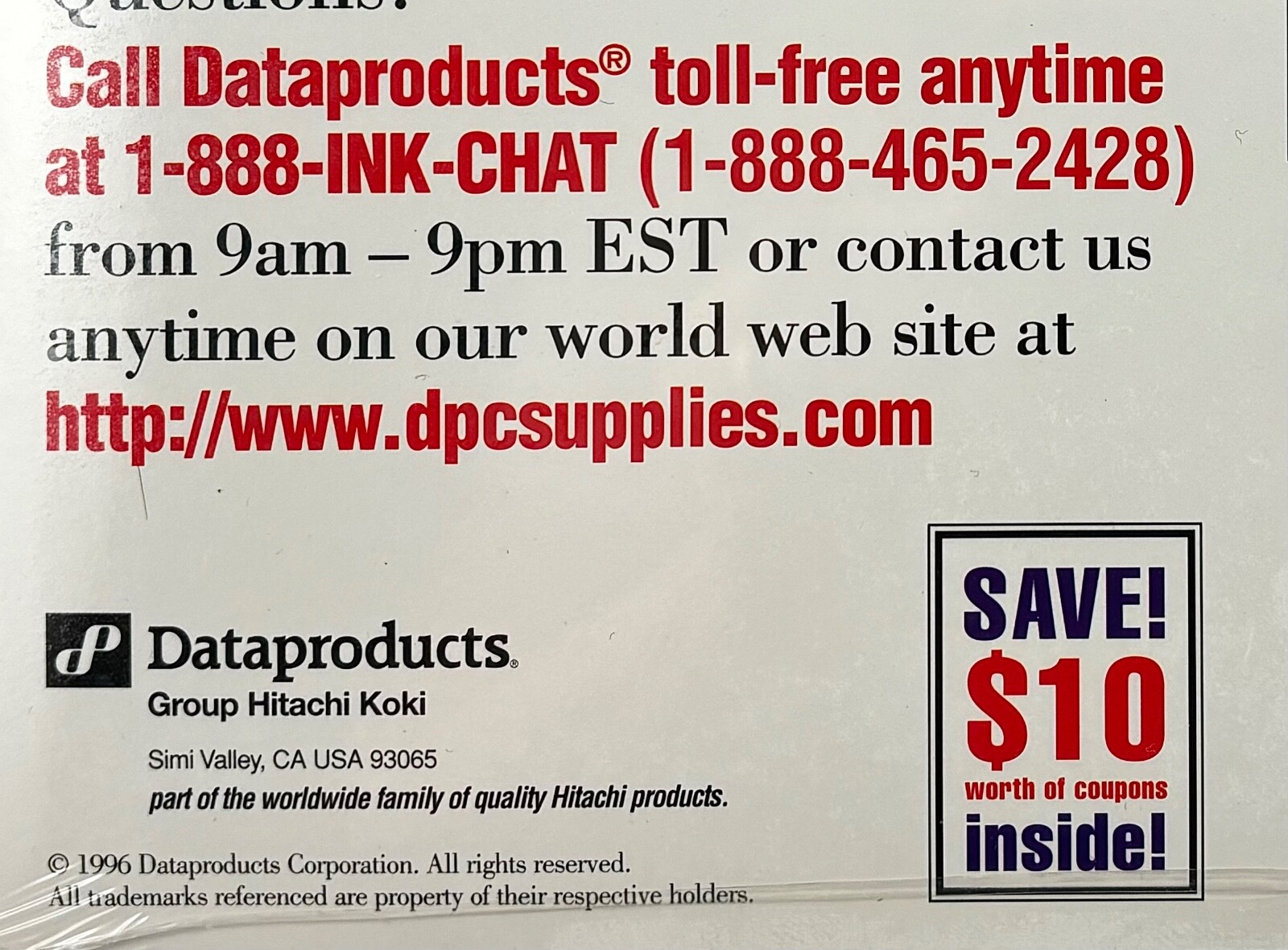 NOS DATAPRODUCTS T-SHIRT TRANSFERS FOR INKJET PRINTERS SEALED 10 SHEETS 8.5×12”?