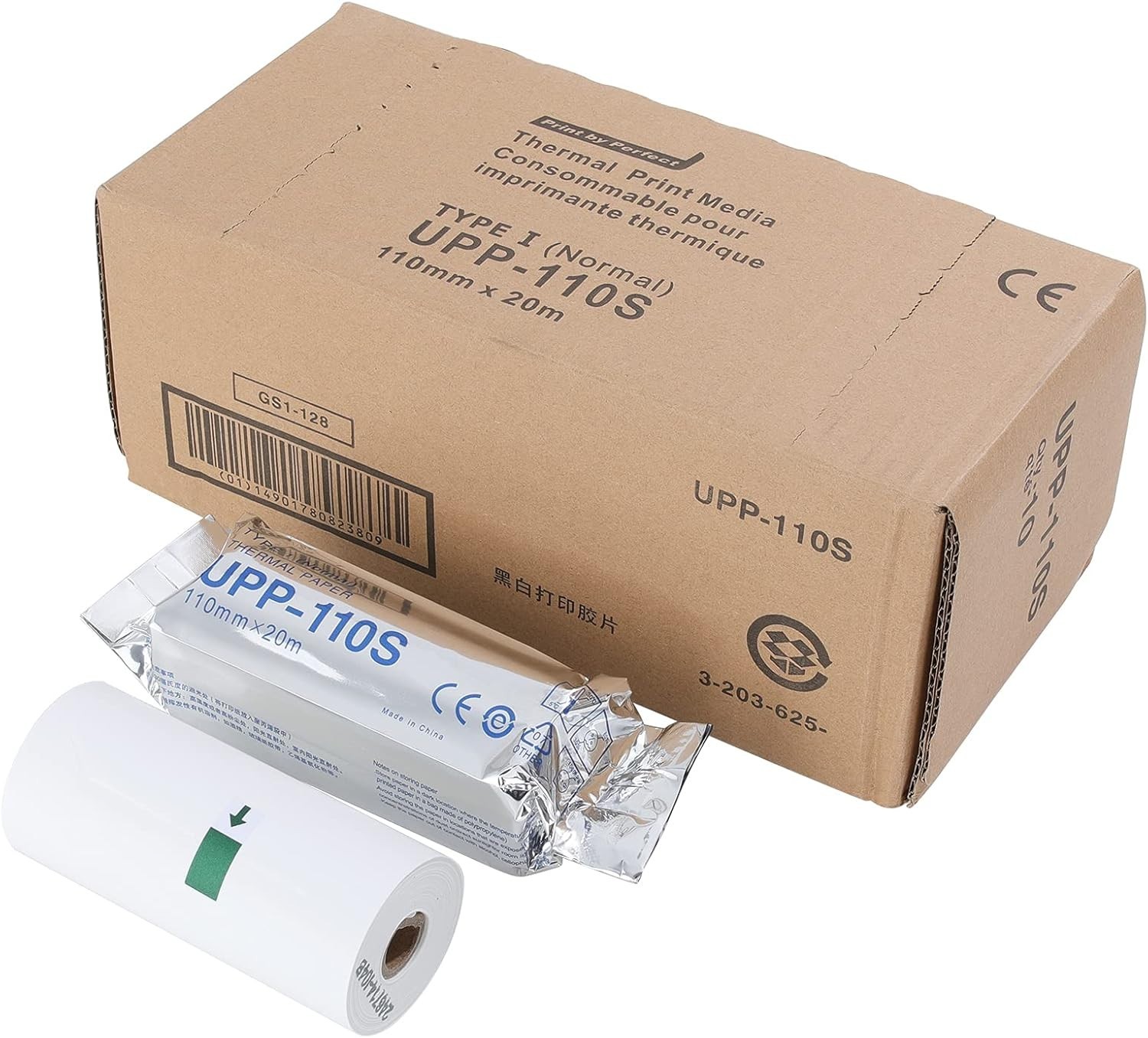 Black and White UPP-110S Thermal Film, 10 Rolls for Imaging Needs
