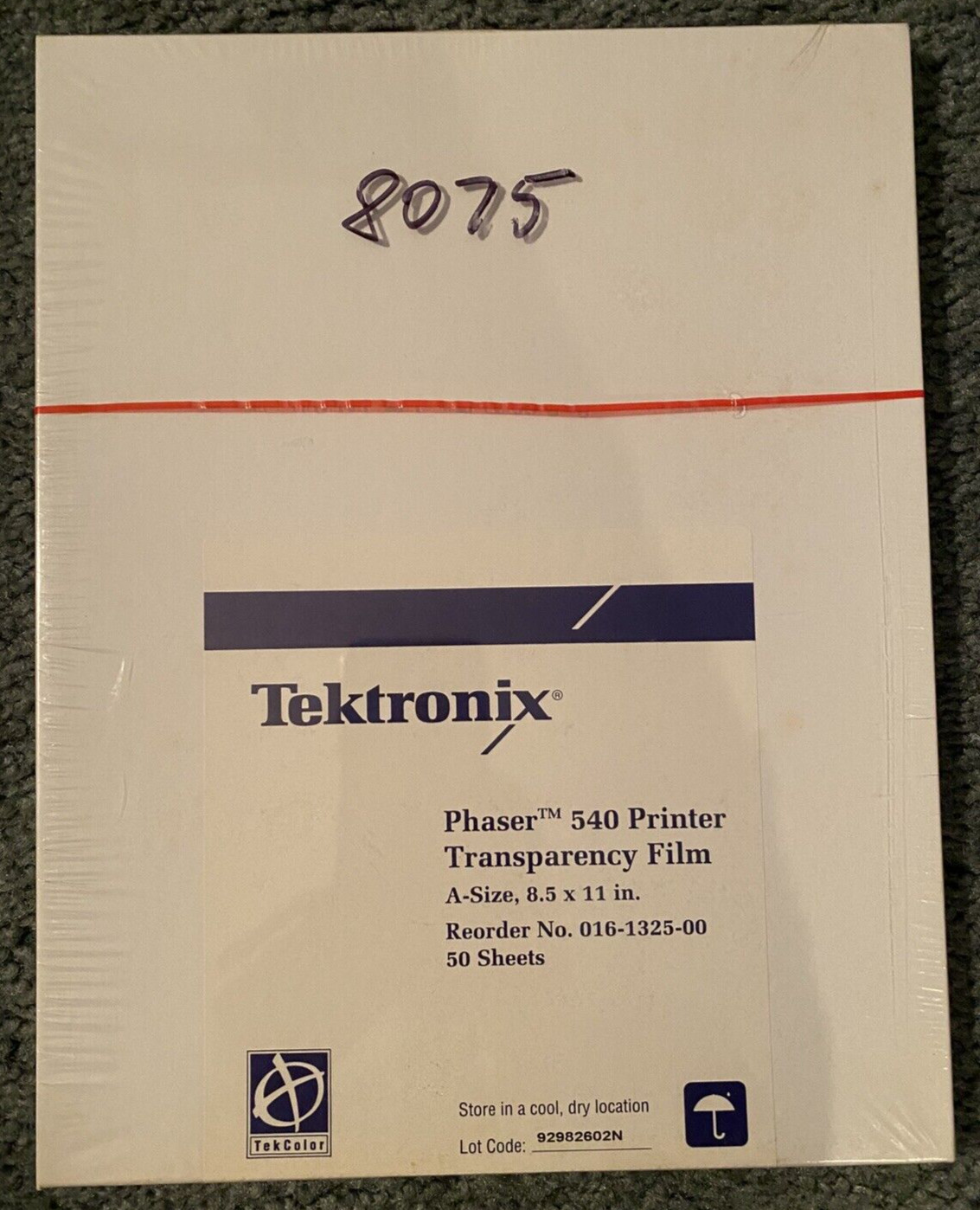 Tektronix Phaser 540 Transparency Film A Size 8.5 X 11 in 50 sheets 016-1325-00