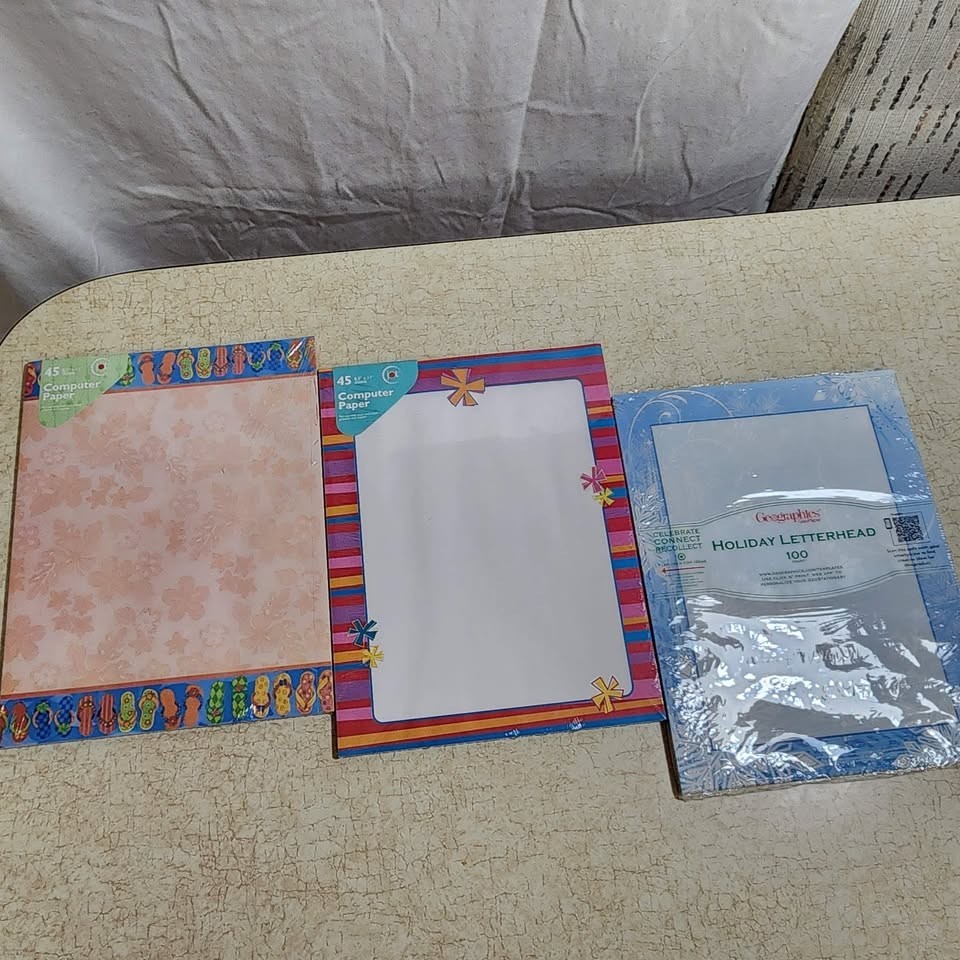 Border Computer Paper Decorative 3 pks Roses Celebration Patchwork