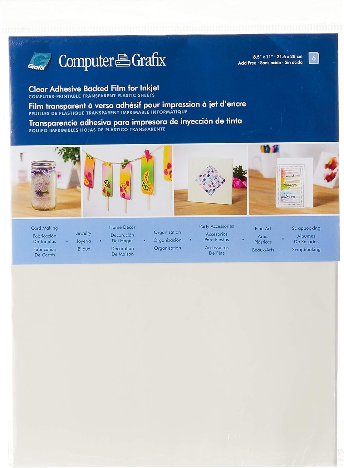 Computer Adhesive Backed Ink Jet Film – -Stick Printable Film for Creating Cu…