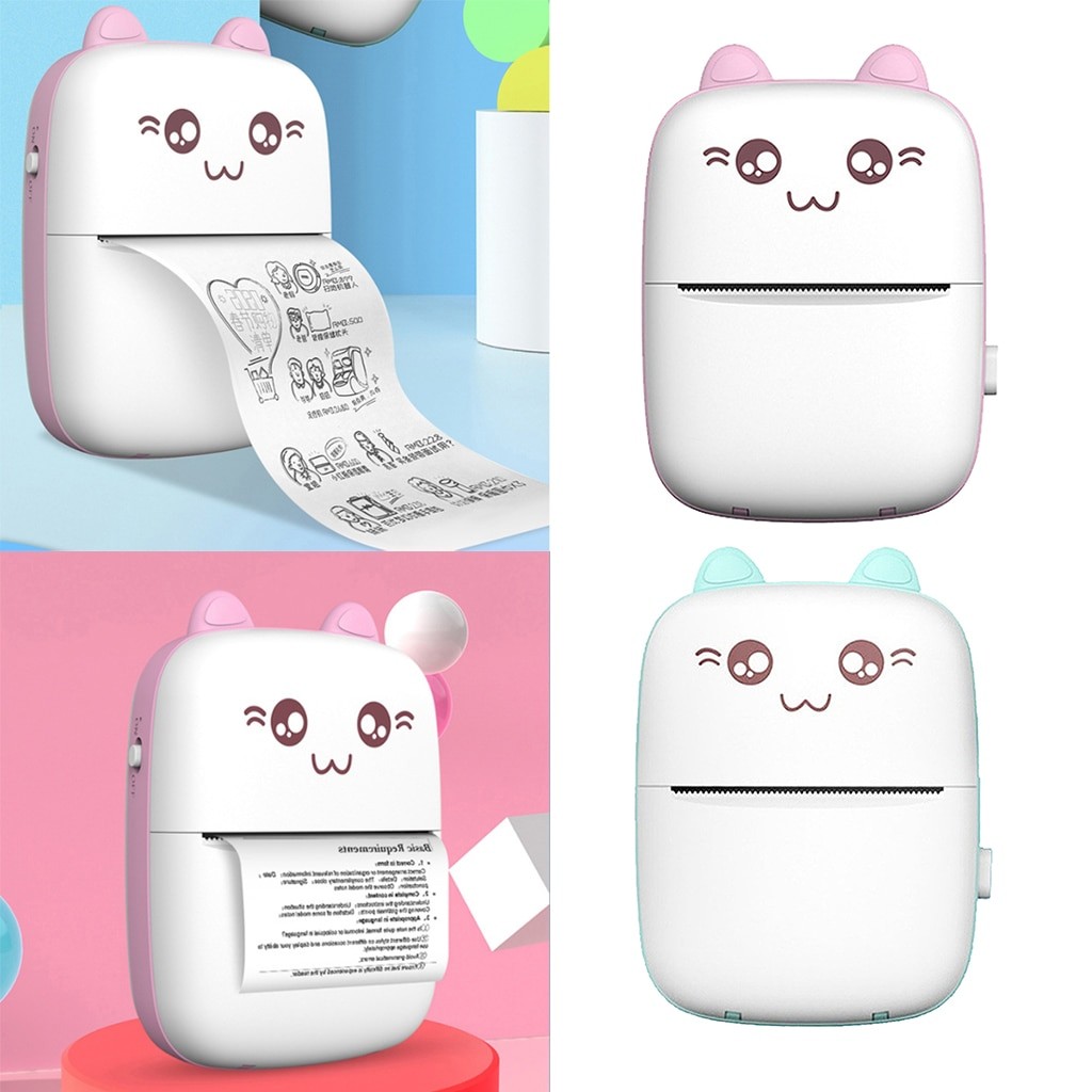 Mini Printer Portable Mini Bluetooth WiFi New Wrong Printer Mobile Phone Photo T