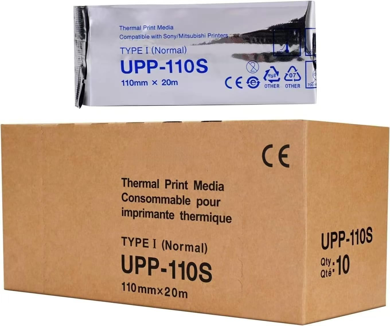 Ultrasound Paper UPP-110S Ultrasound Film/Media 10 Rolls,Type I Thermal Print Fi