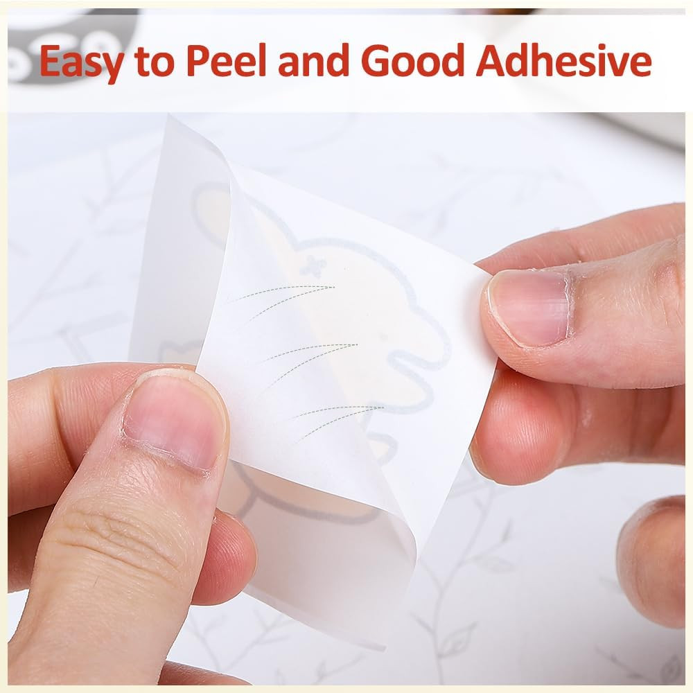 Thermal Sticker Paper 57x30mm 6 Rolls Self-Adhesive Mini Pocket Printer Inkless