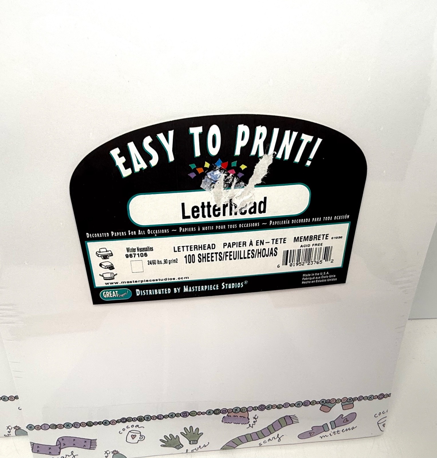 Holiday, Winter Letterhead Printer Paper, 8.5×11, 1 pack of 100, 3 available