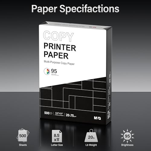 Multipurpose Copy Printer Paper, 8.5 x 11, 20lb, 1 Ream 1 Ream | 500 Sheets