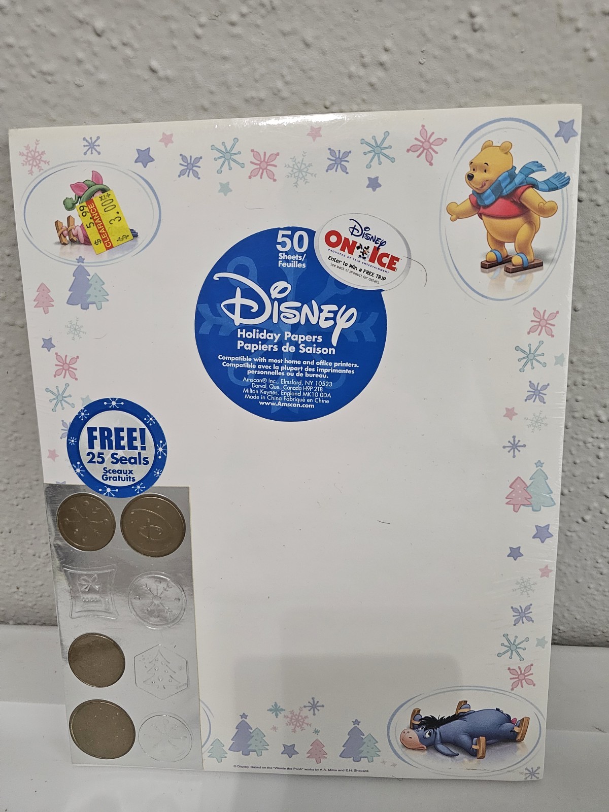 Winnie The Pooh & Friends Holiday Christmas Stationery 50 Computer Paper. NEW.