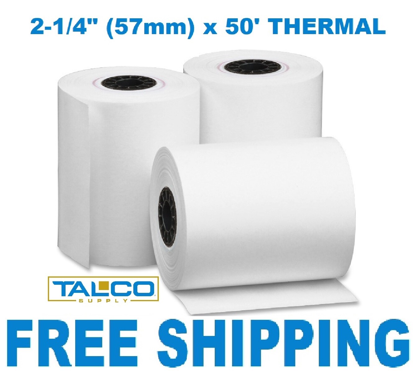 (100) VERIFONE vx520 (2-1/4″ x 50′) THERMAL PAPER ROLLS ~EXPEDITED PROCESSING~