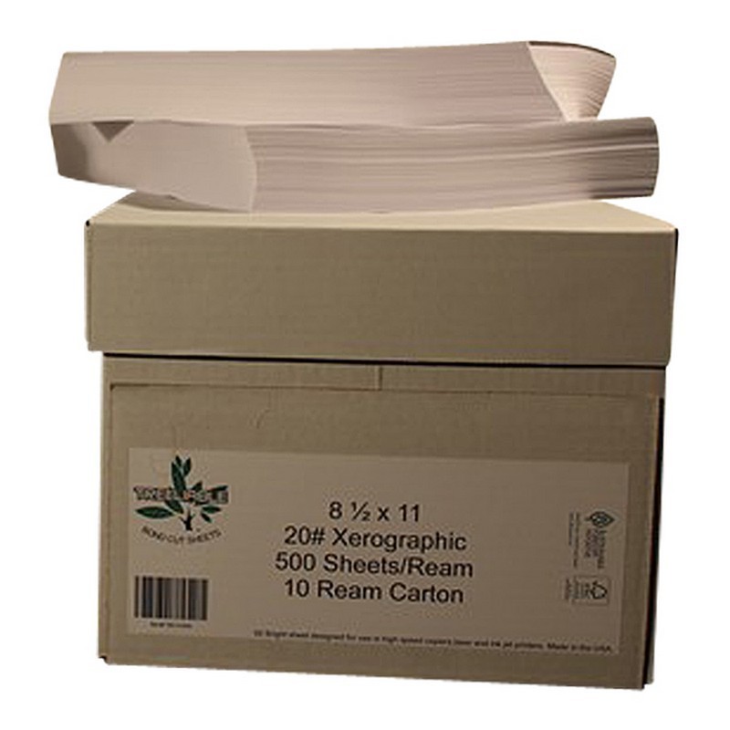 8-1/2″ x 11″ White 20# Stock 3 Hole Punched Non-Impact Laser & Copier Paper