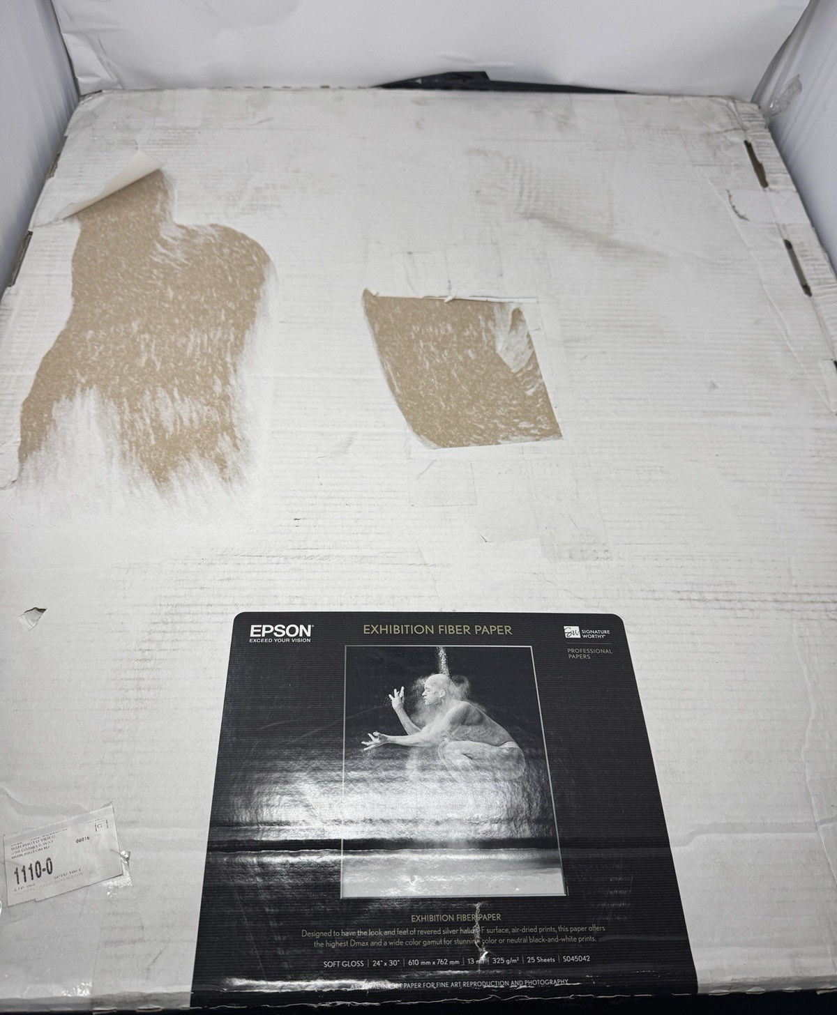 Epson Exhibition Fiber Paper (24 x 30″, 25 Sheets)- Soft Gloss. new in torn box