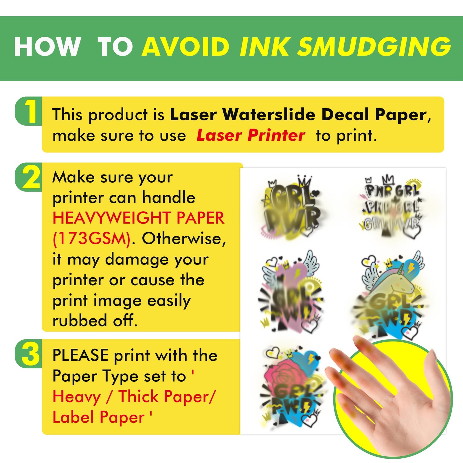 10 Sheets Koala Waterslide Decal Paper Laser Printer Clear 8.5×11 Inches