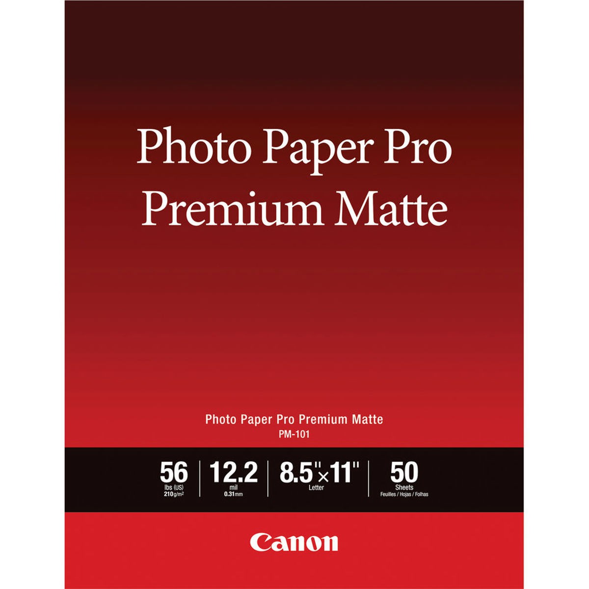 Canon Pro Premium Matte PM-101 Photo Paper, 8.5×11″, 50 Sheets