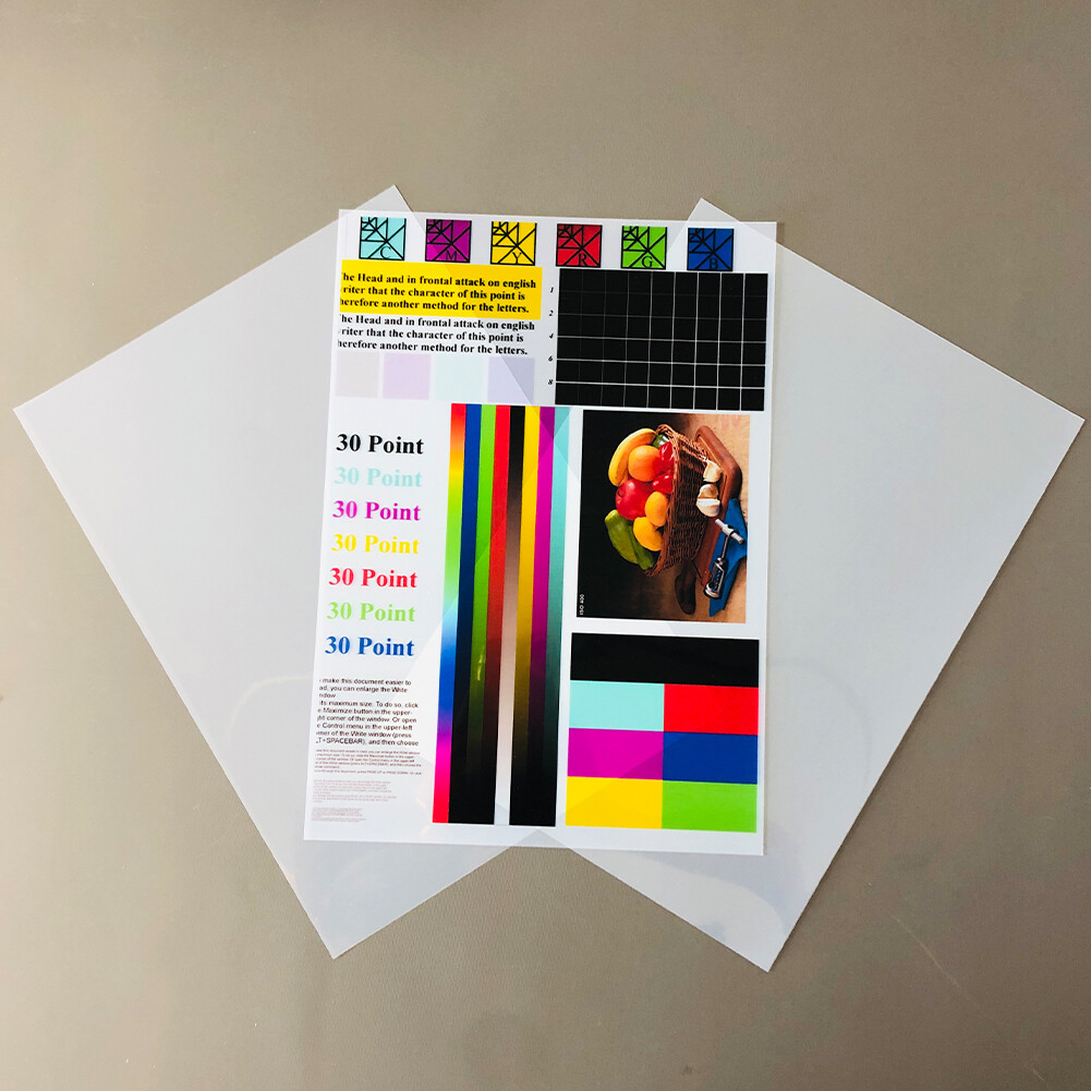 8 ½” x 11″ Waterproof Inkjet Milky-Transparency Screen Printing Film 100sheets