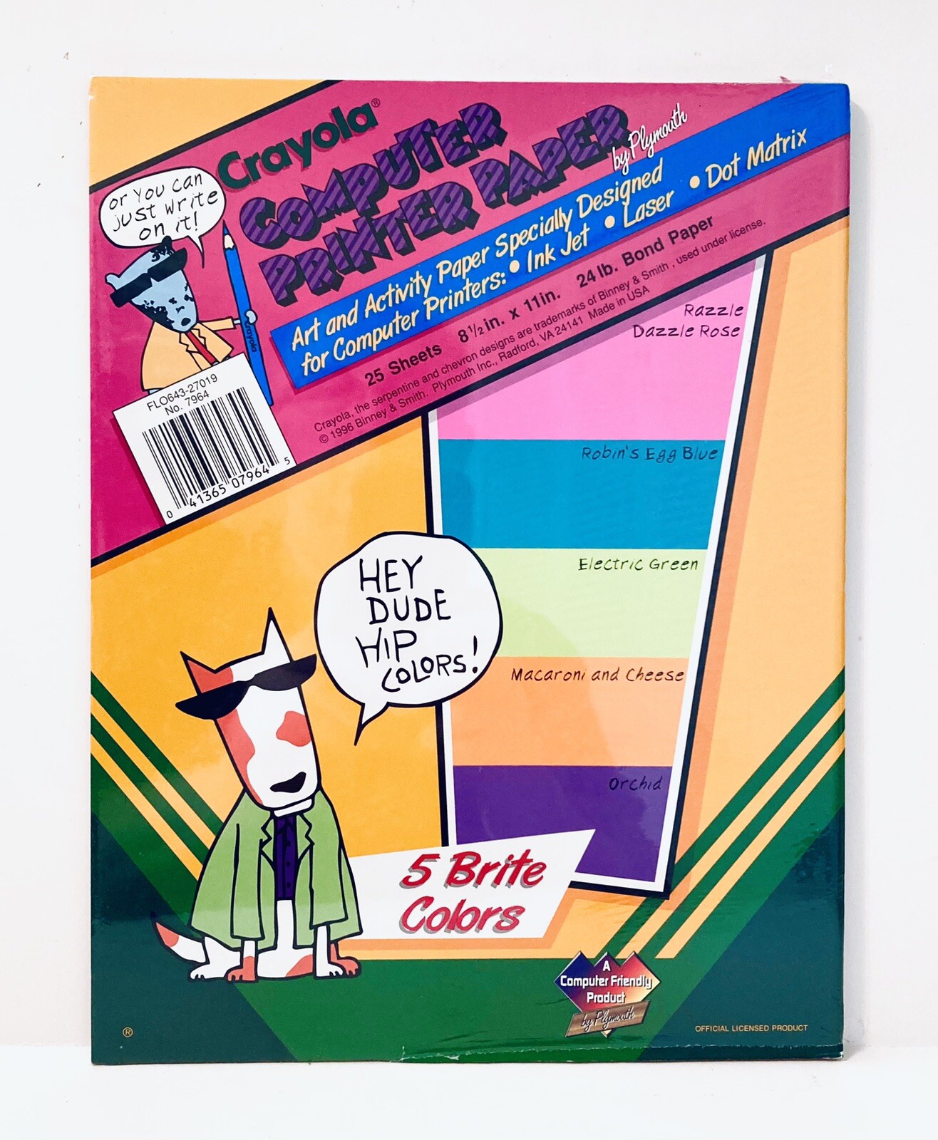Crayola Computer Printer Paper – Vivid Colors – 25 Sheets – 1996