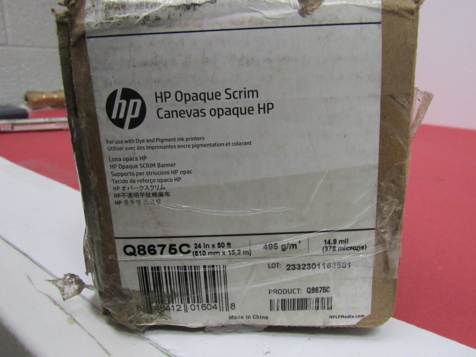 HP Q8675C Printer Banner Paper – White – 24 Inch X 50 Ft. Open Box