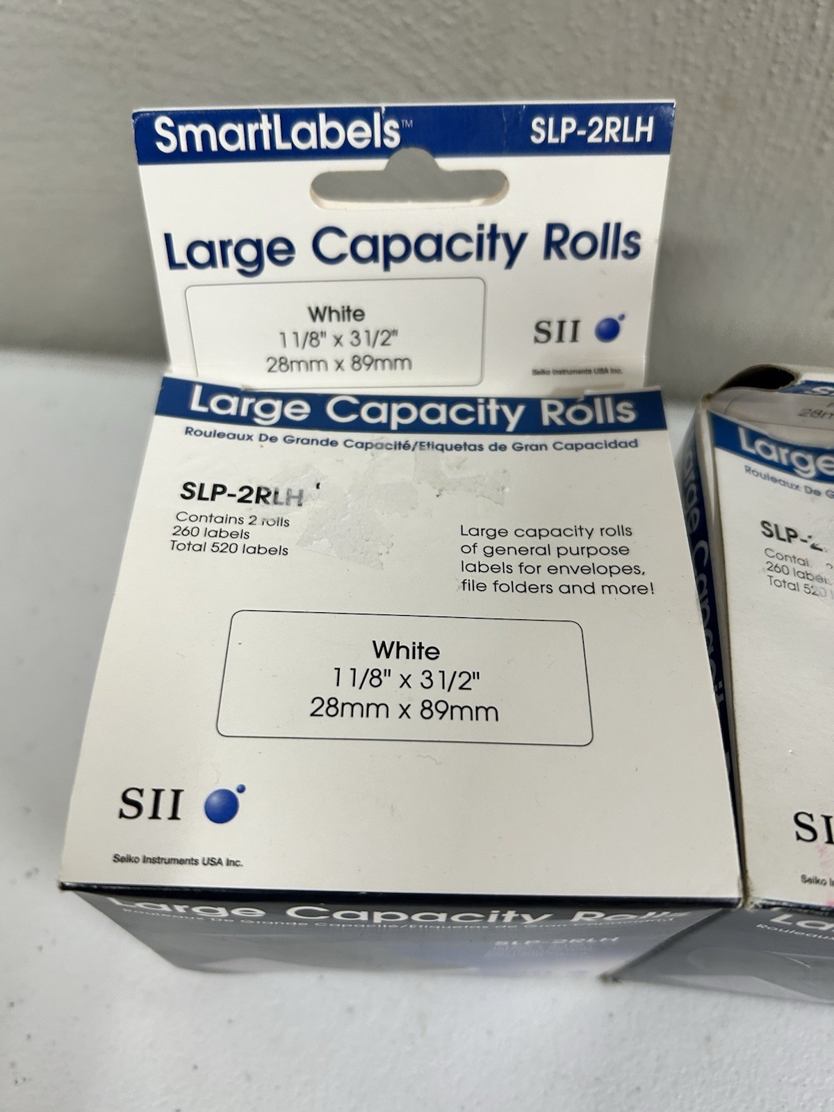 2 SLP2RLH Self-Adhesive Address Labels 1-1/8 x 3-1/2 White 520/Box