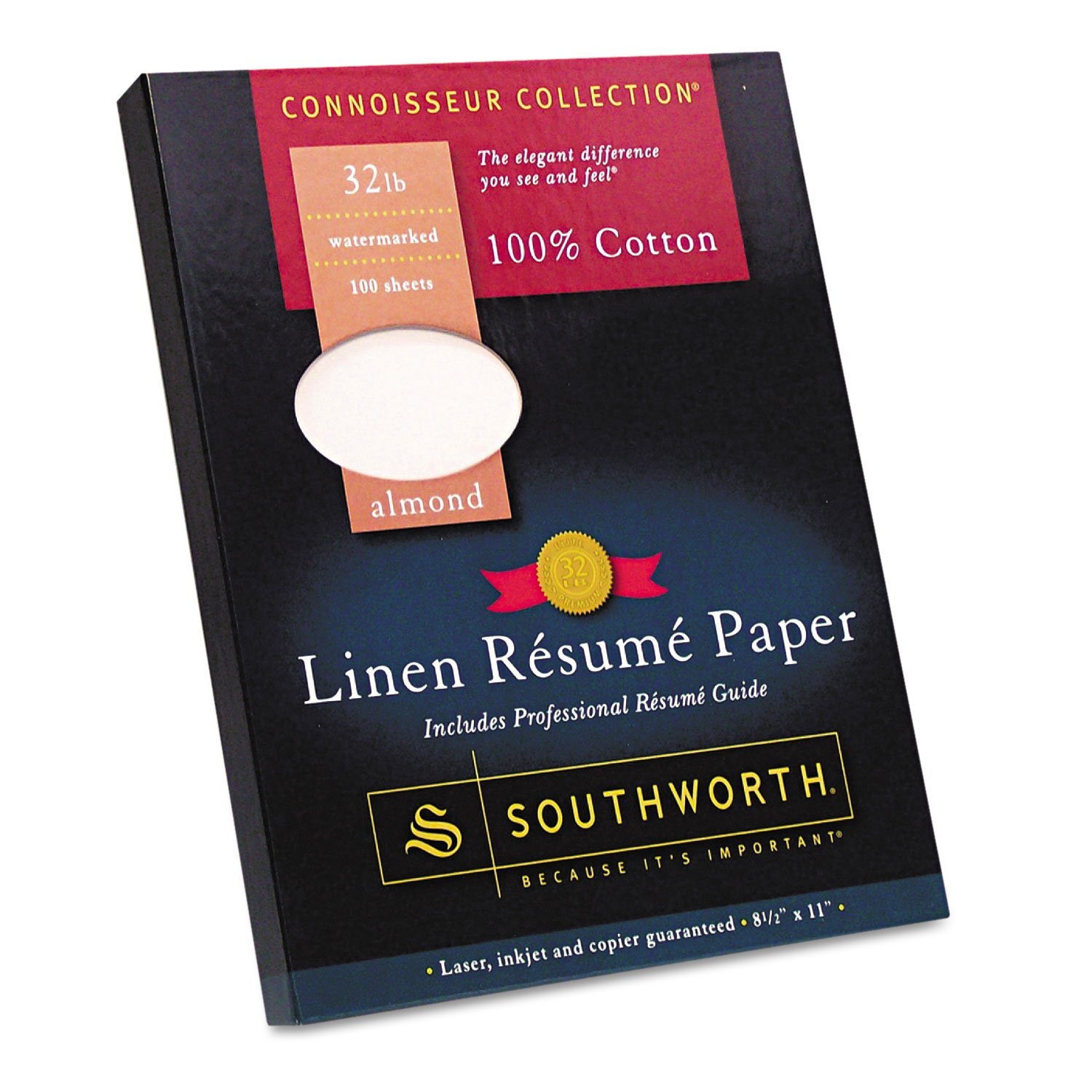 ® 100% Cotton Résumé Paper 8 1/2″ x 11″ 32 Lb 100% Recycled Almond Pack Of 100