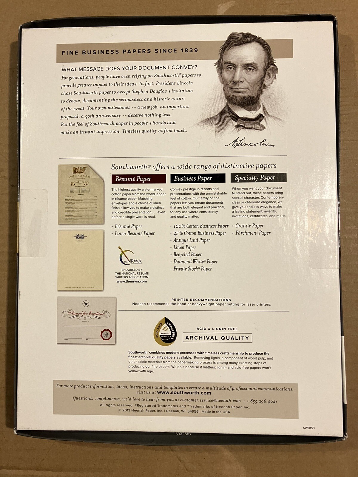 Southworth Gray Parchment Paper 24 lb 8.5 x 11 in 100 Ct. NEW Print Copy Quality