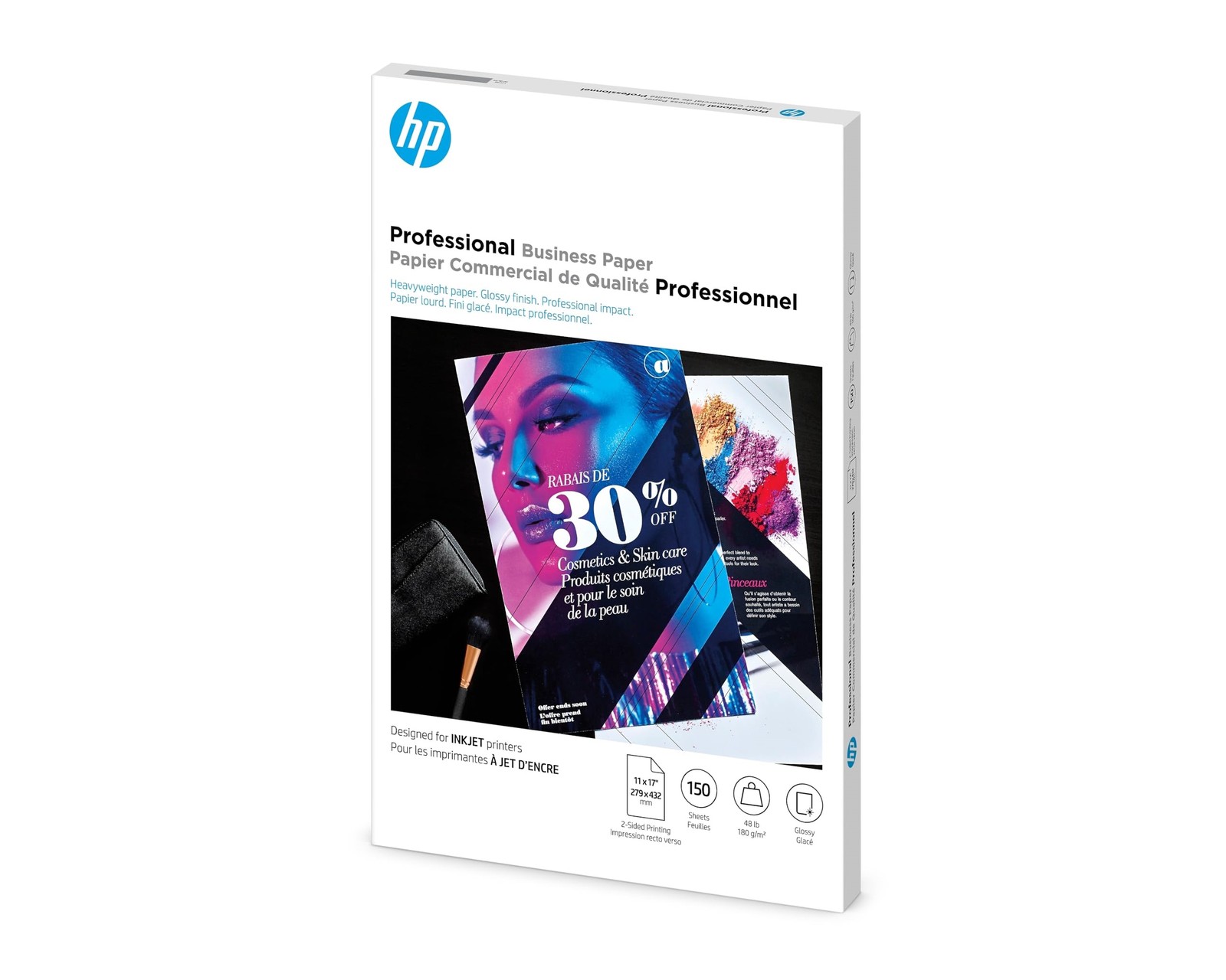 HP Inkjet Print Brochure Paper Ledger/Tabloid 11″ x 17″ Glossy White CG932A