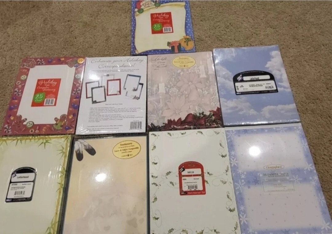 Huge Lot Of Decorative Printable Paper,6 Sets of Stationary style printable…