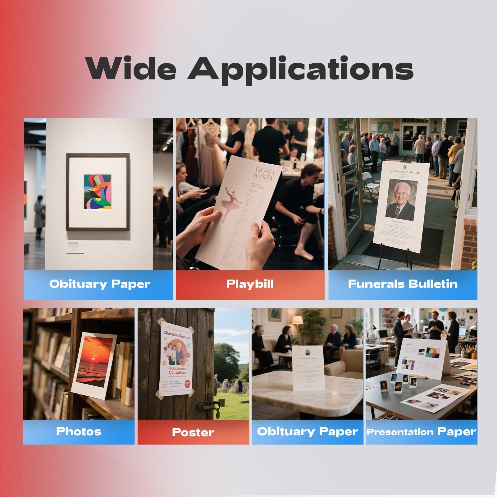 Thin Matte Presentation Photo Paper 11×17 Inch 35lb 130gsm 120 Sheets