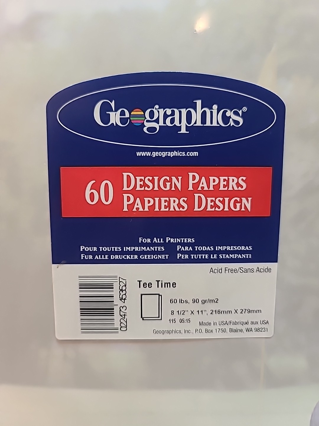 Geographics 60 Design Papers 8 1/2 X 11 inch Acid Free Sealed – Golf Tee Time
