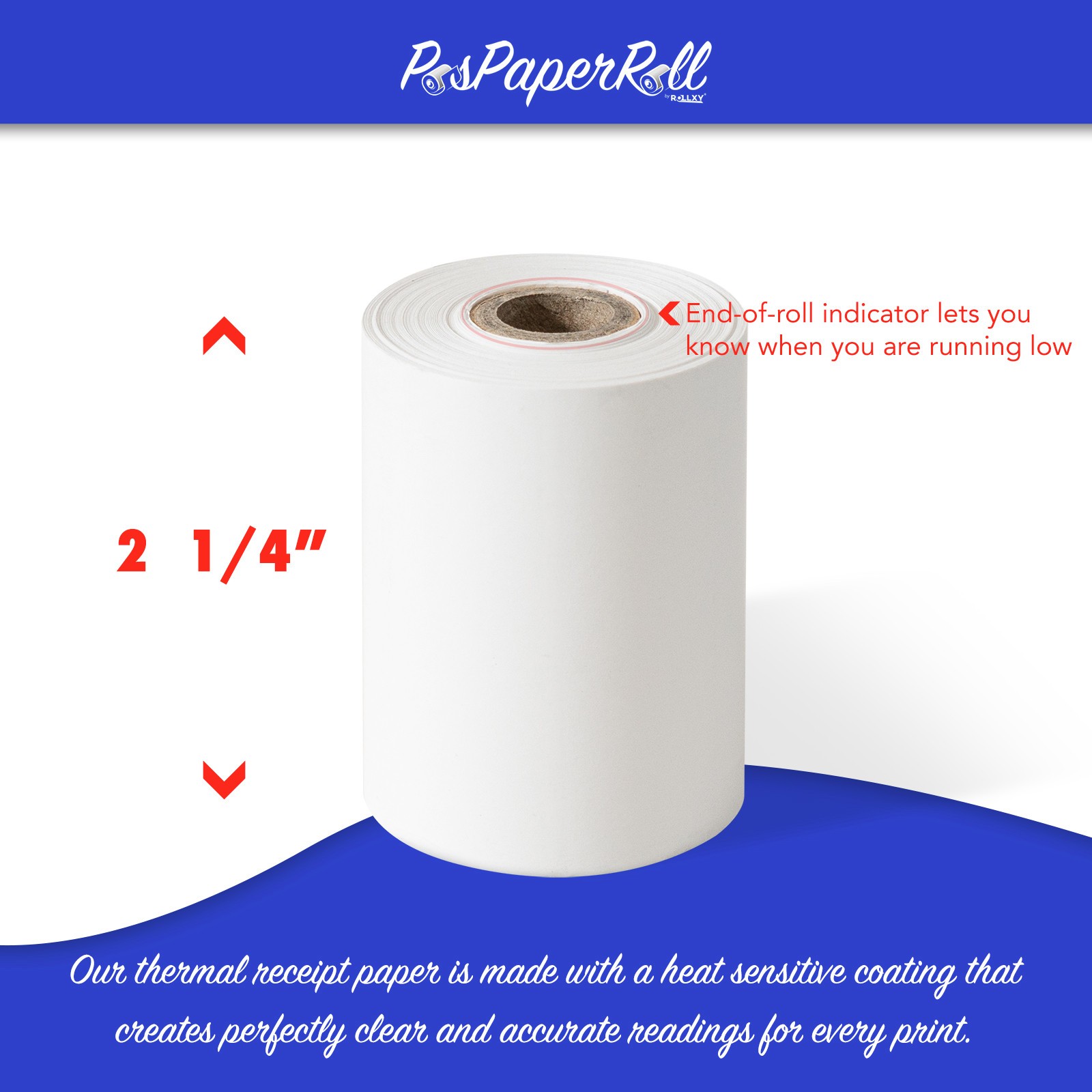 2 1/4″ x 85′ THERMAL ROLL 50 ROLLS-MADE IN USA