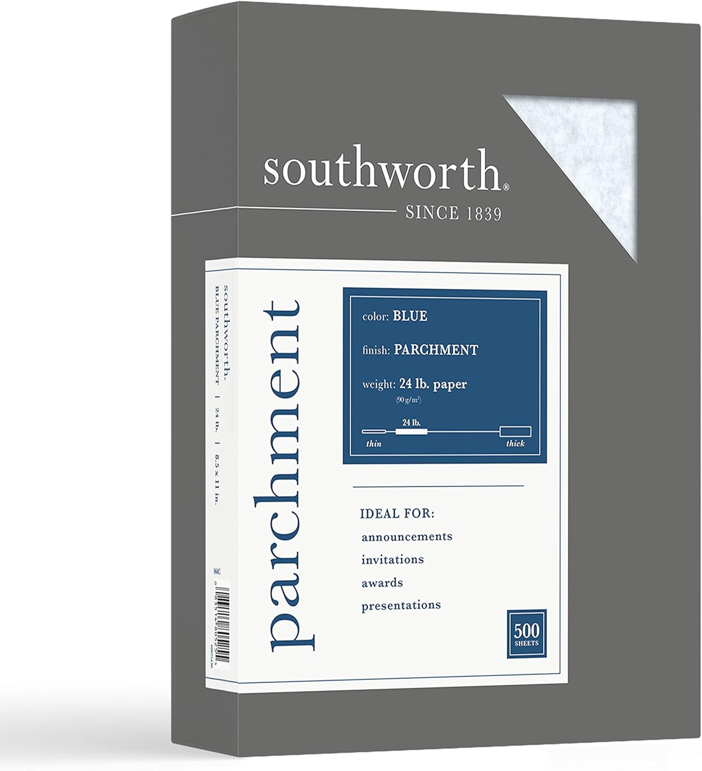 8.5-Inch X 11-Inch Specialty Paper, 24 Lbs., 1 Brightness, 5/Box (964C)