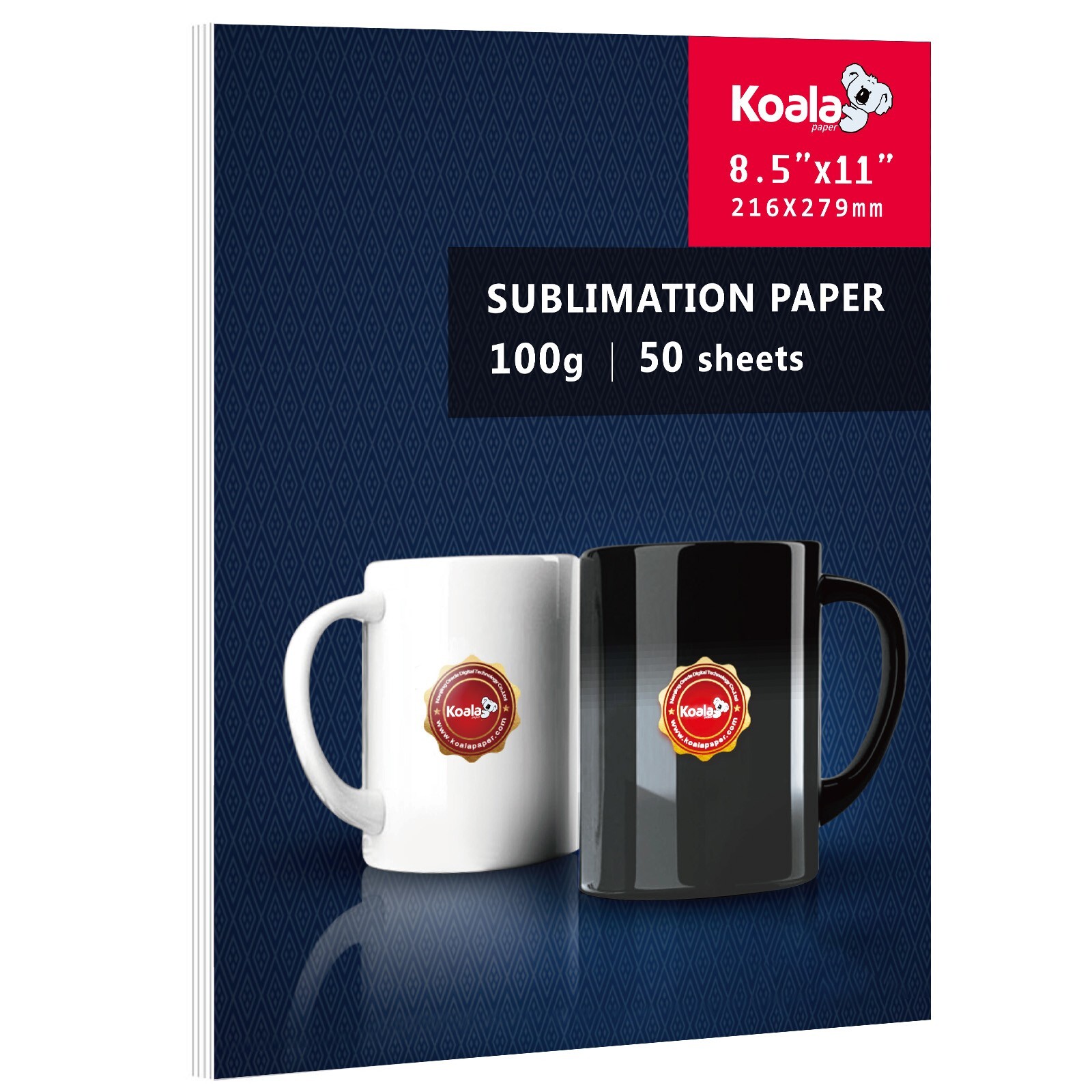 Koala Sublimation Paper 8.5×11 Inkjet Heat Transfer Cotton Poly T-shirt 100gsm