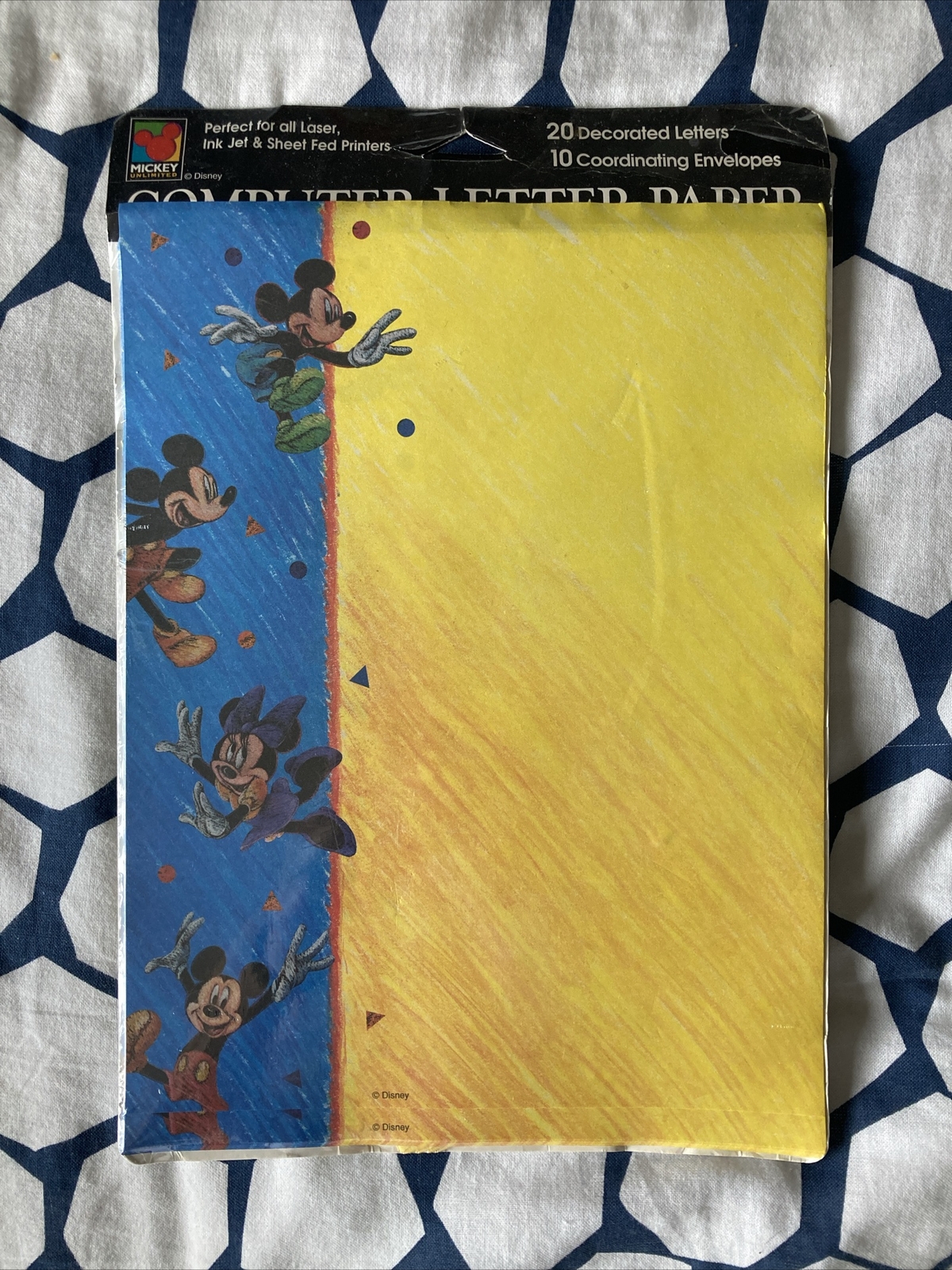 Sealed Set of Disney Computer Letter Paper – Stationary – Mickey Mouse