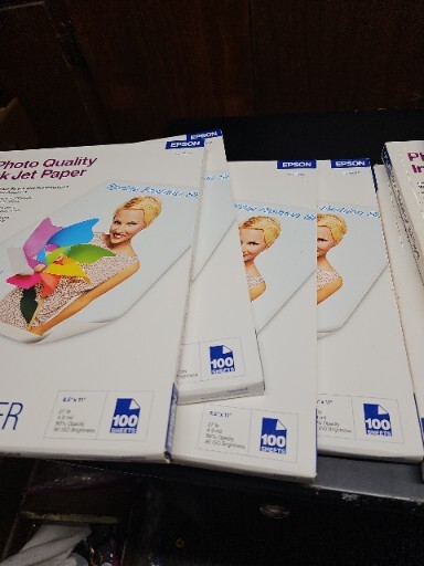 9 Packages Epson Photo Quality Inkjet Paper Matte 8-1/2″ x 11″ New Sealed But 1