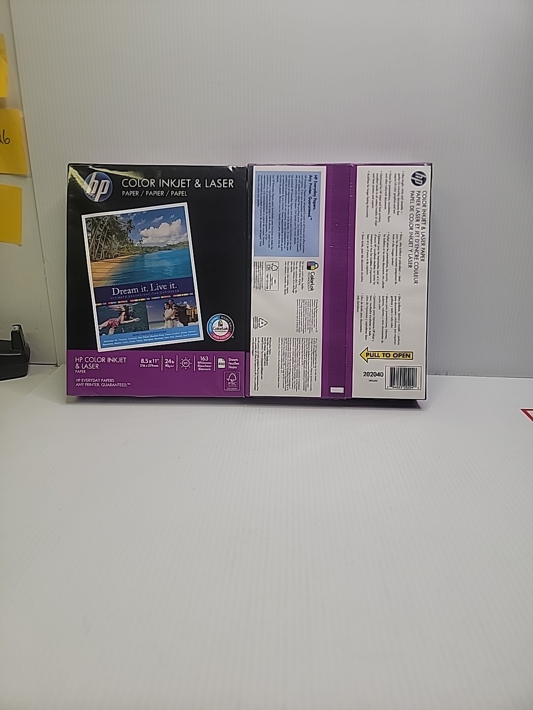 2 X HP Color Inkjet And Laser Paper. 8.5 X 11. 24 Lb, 97 Brightness . 400 Sheets