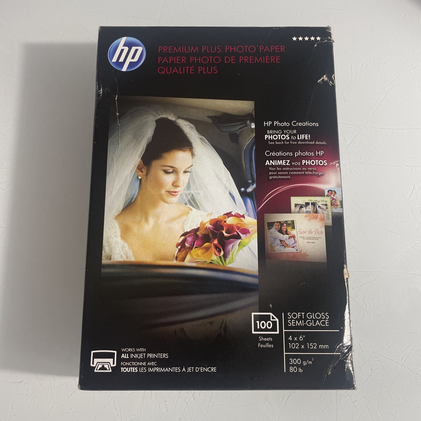 HP Premium Plus Soft-gloss Photo Paper | 100 Sheets | 4 x 6 in | CR666A