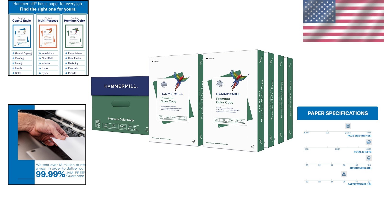 Legal Size Color Copy Paper – 8 Ream Pack