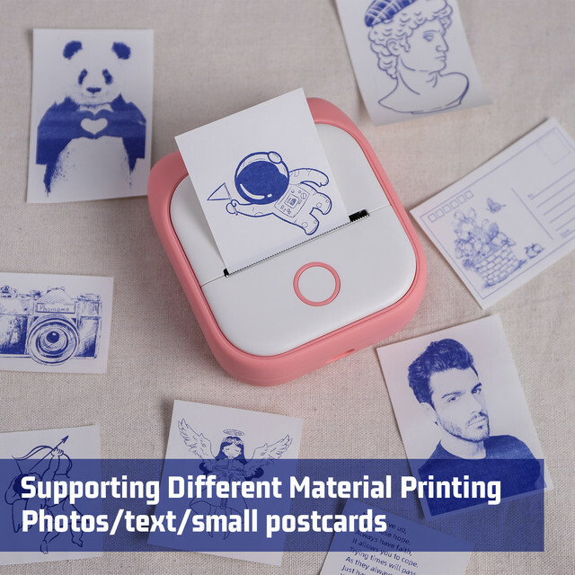 3-9 Rolls Self-Adhesive Thermal Sticker Paper for Phomemo T02 Bluetooth Printer