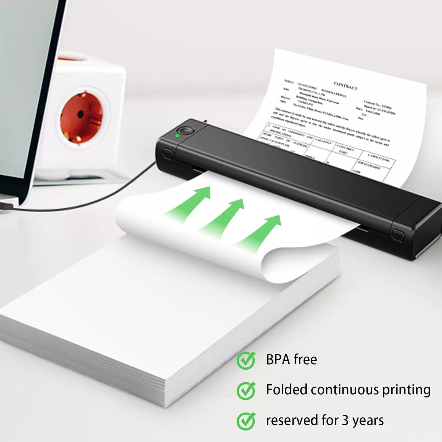 100 Sheets Thermal Printer Paper 8.5 x 11 US Letter Size For Portable Printer