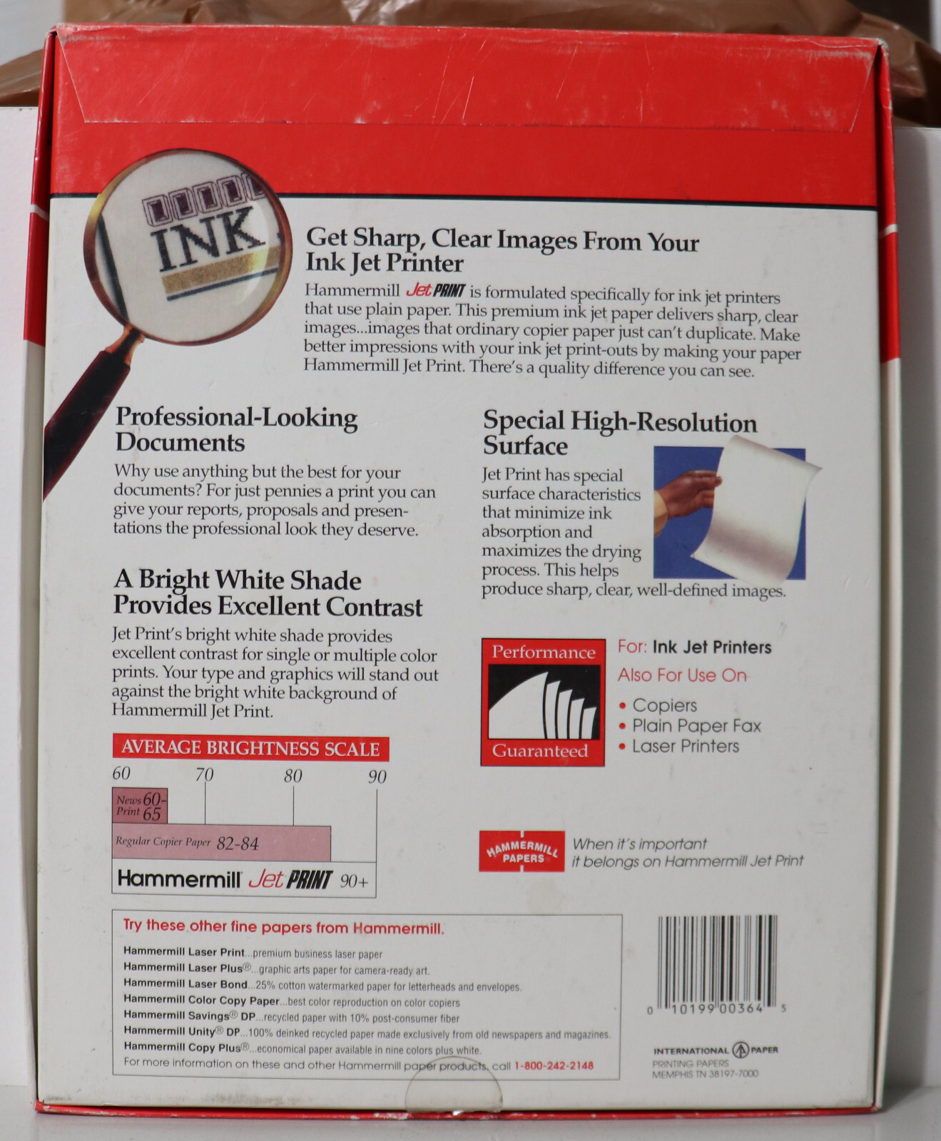 Hammermill Jet Print Premium Paper 8 1/2 x 11” 200 Sheets