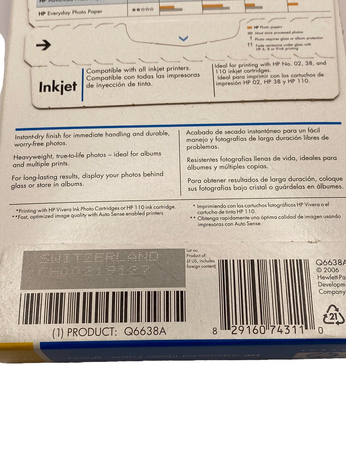 HP Advanced photo Paper 100 sheets 4 x 6-Inch Glossy