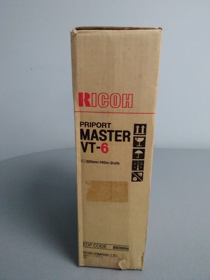 Ricoh 893994 Master Rolls (Ricoh VT-6 Masters) A3 size. 320mm x 140mx2 rolls