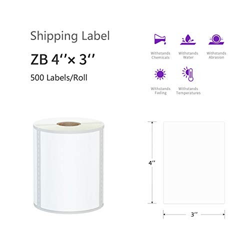 12 Rolls 4″ x 3″ Direct Thermal Labels for 4″x 3″(12 Rolls-6000 Labels)