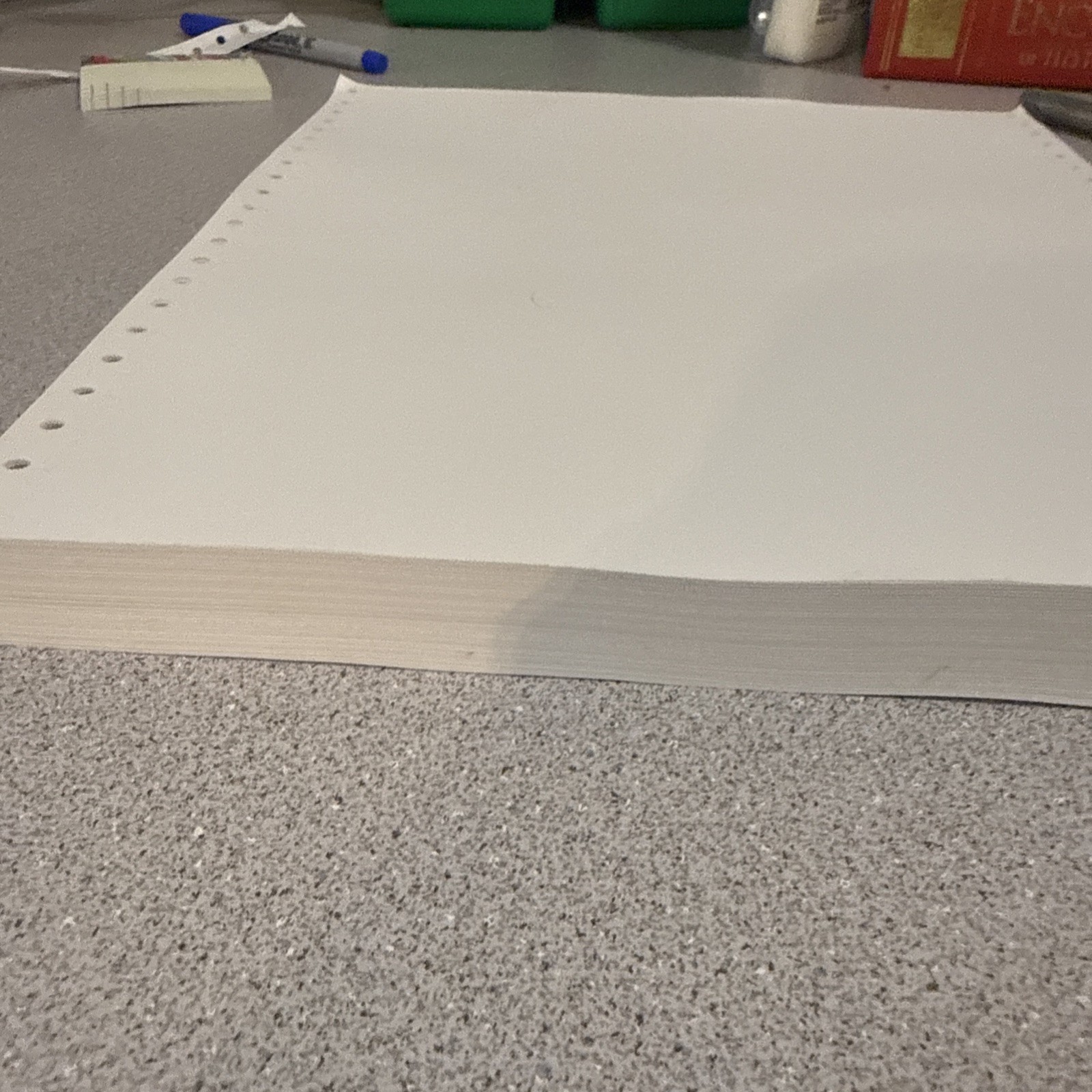 Continuous Fan-Fold Dot Matrix Tractor feed Printer 200 Paper Sheets 9.5×11 VTG
