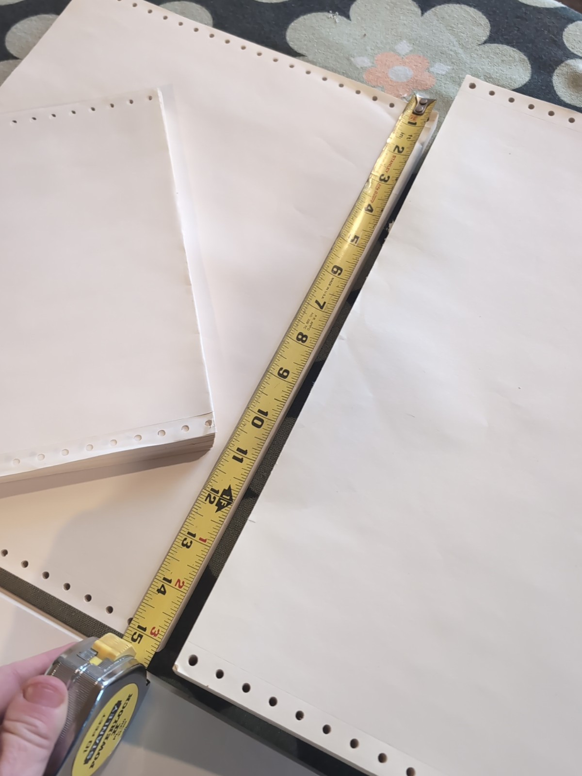 Continuous Dot Matrix Tractor Feed Printer Computer Paper Retro & RARE
